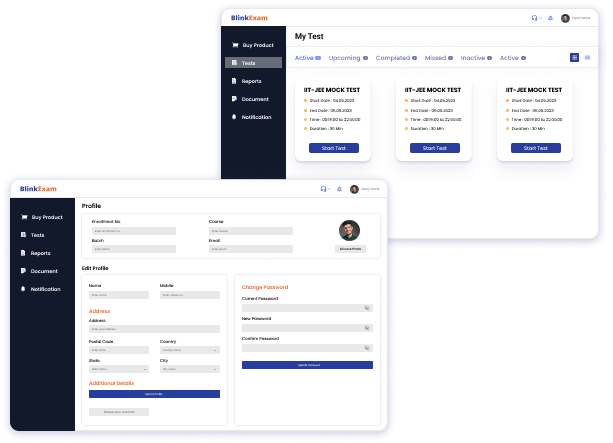 Test Taker Panel - Candidate Dashboard