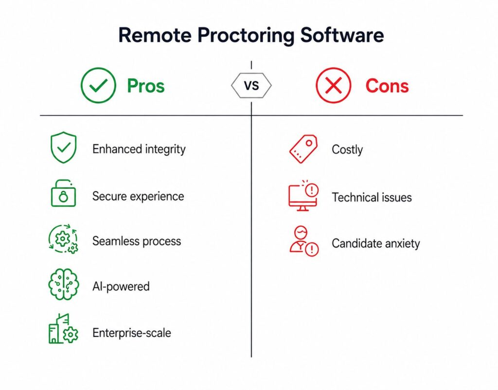 Remote proctoring software: pros vs cons