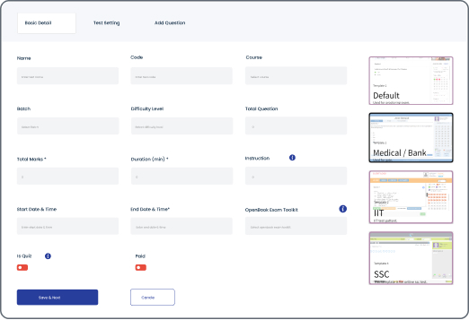 Create Online Test Series