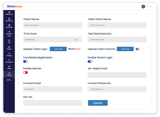 White Label Web Portal - BlinkExam